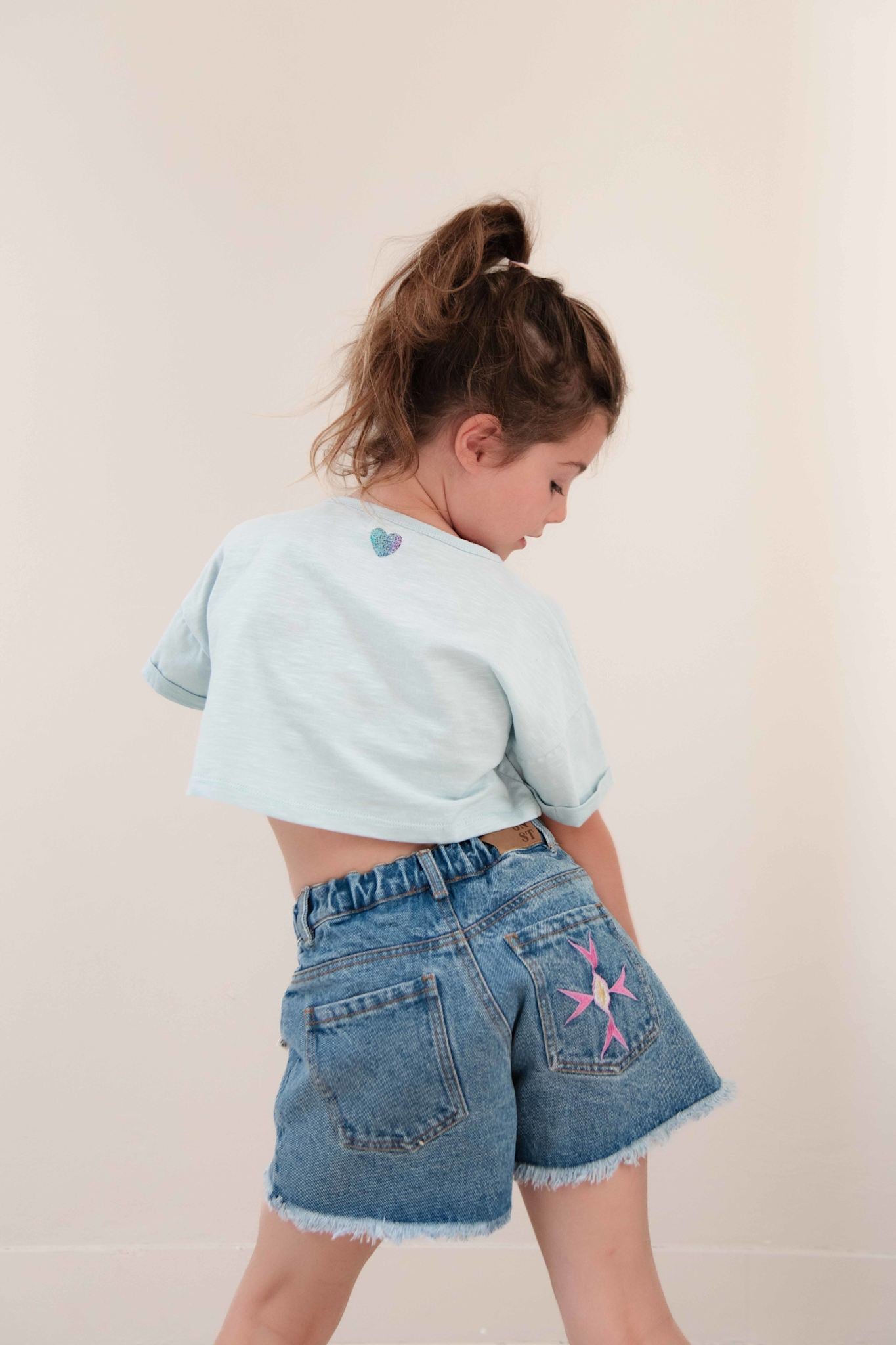 LILOU DENIM SHORTS